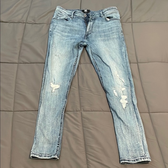 CR7 - Cristiano Ronaldo Collection Blue Skinny Distressed Jeans - Men’s Size 32 - Picture 1 of 6